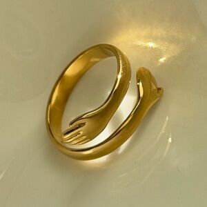 NEW! “Hug Me” Adjustable Gold Ring (7364)